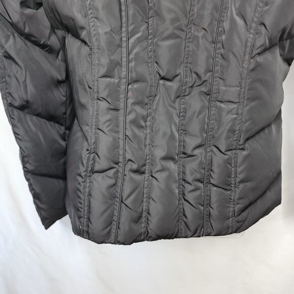 Calvin Klein Women's Black Down Puffer Zipper Front Jacket Size M Hooded - Picture 10 of 16